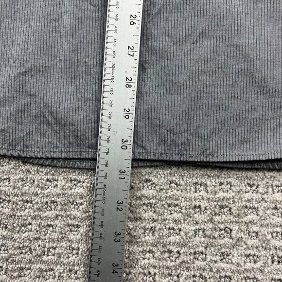 Calvin Klein Button Up Shirt Men Large L Slim Fit Gray Formal Dress Shirt Stripe - Picture 7 of 7